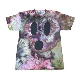 Custom Tie Dye T Shirt Geode Ice Dye Men's Short Sleeve Size L‎ Graphic